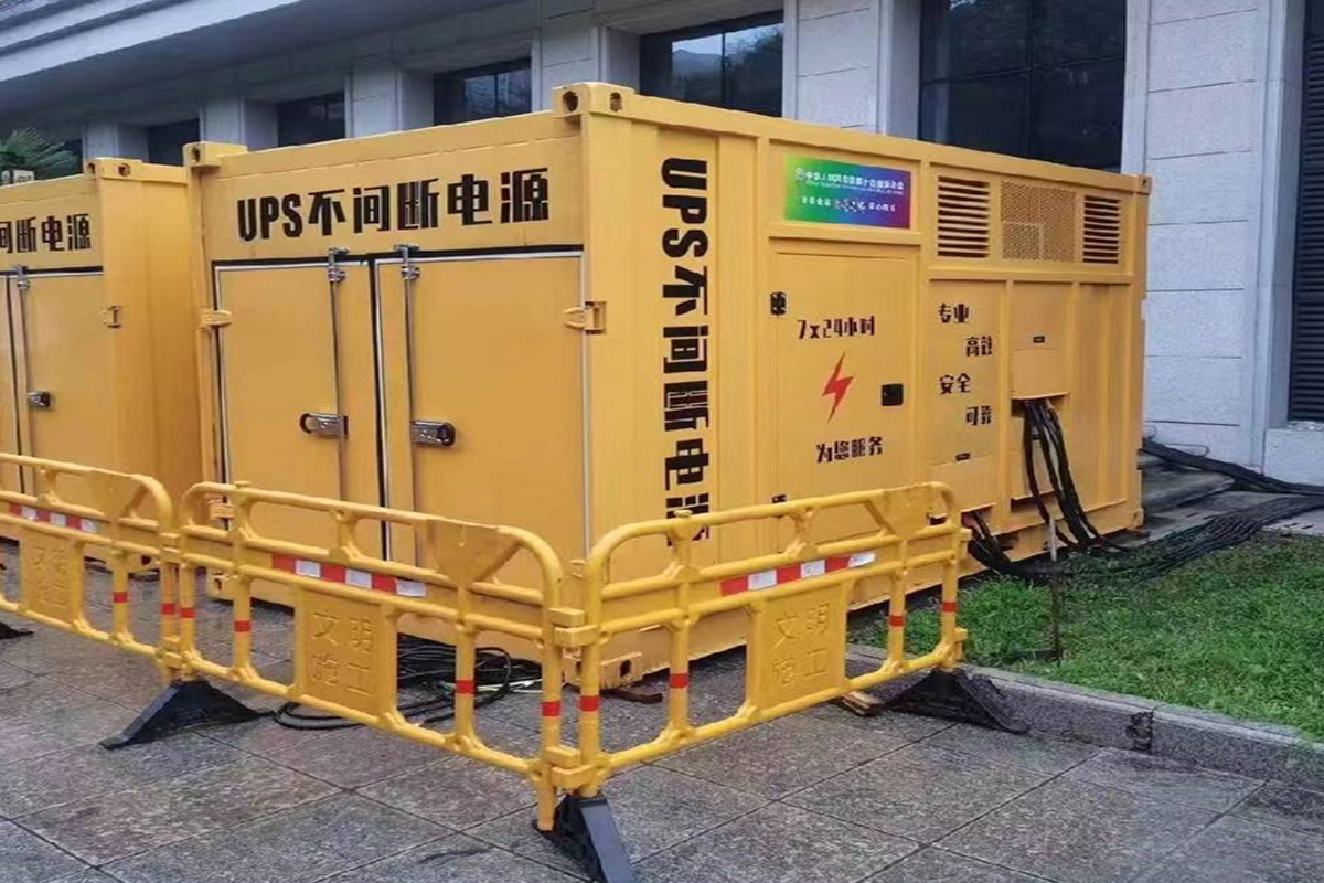 博乐发电机租赁施工现场
